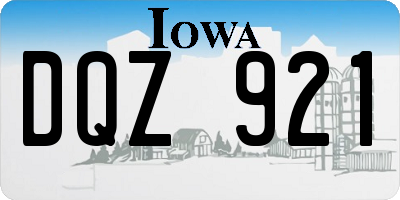IA license plate DQZ921