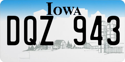 IA license plate DQZ943