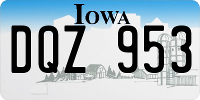 IA license plate DQZ953
