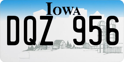 IA license plate DQZ956