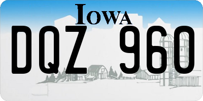 IA license plate DQZ960