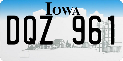 IA license plate DQZ961