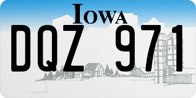 IA license plate DQZ971