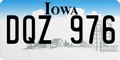 IA license plate DQZ976