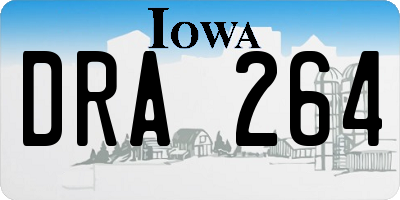 IA license plate DRA264