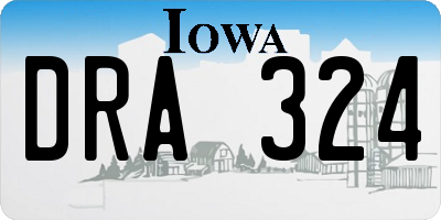 IA license plate DRA324