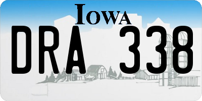 IA license plate DRA338