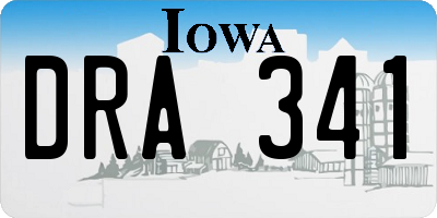 IA license plate DRA341
