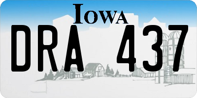 IA license plate DRA437