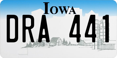 IA license plate DRA441