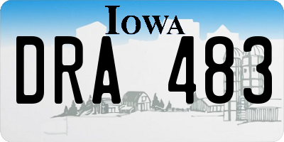 IA license plate DRA483