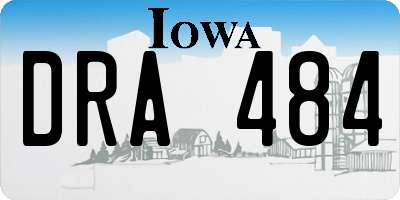 IA license plate DRA484