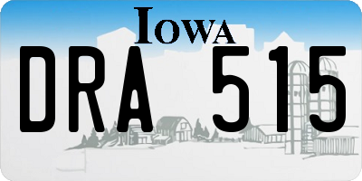 IA license plate DRA515