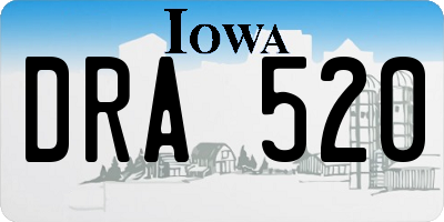 IA license plate DRA520