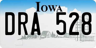 IA license plate DRA528