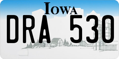 IA license plate DRA530