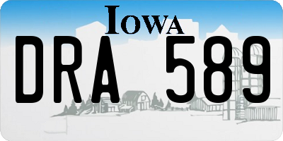 IA license plate DRA589