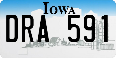 IA license plate DRA591
