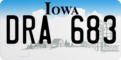 IA license plate DRA683