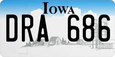 IA license plate DRA686