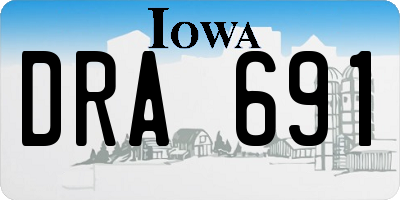 IA license plate DRA691