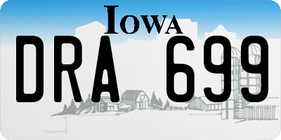 IA license plate DRA699