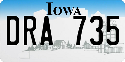 IA license plate DRA735
