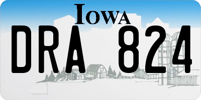 IA license plate DRA824