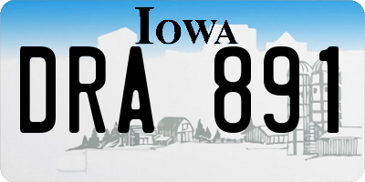 IA license plate DRA891