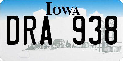 IA license plate DRA938
