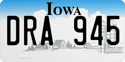 IA license plate DRA945