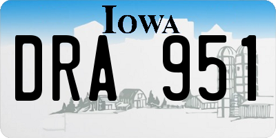 IA license plate DRA951