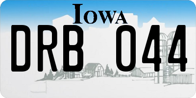 IA license plate DRB044