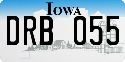 IA license plate DRB055
