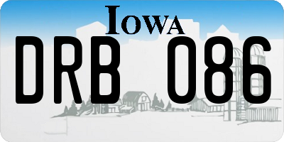 IA license plate DRB086