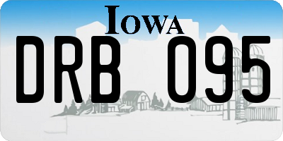 IA license plate DRB095