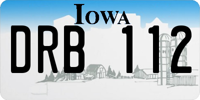 IA license plate DRB112