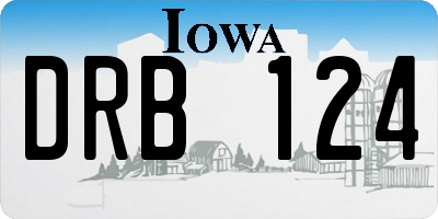 IA license plate DRB124