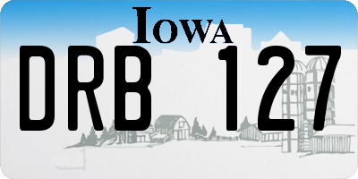 IA license plate DRB127