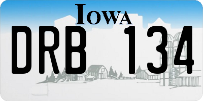 IA license plate DRB134