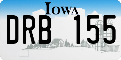IA license plate DRB155
