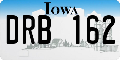 IA license plate DRB162