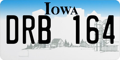 IA license plate DRB164