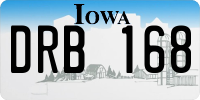 IA license plate DRB168