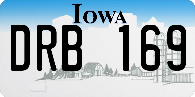 IA license plate DRB169