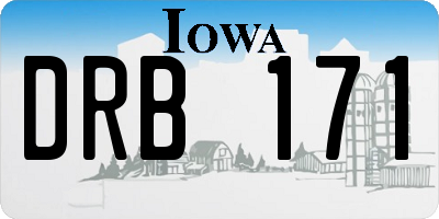 IA license plate DRB171