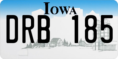 IA license plate DRB185