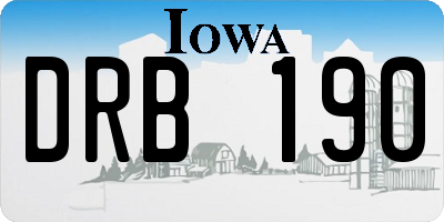 IA license plate DRB190