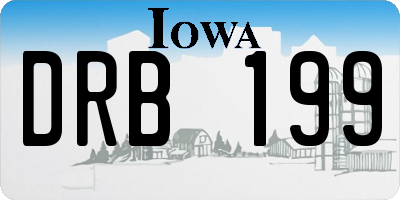 IA license plate DRB199