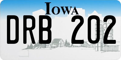 IA license plate DRB202